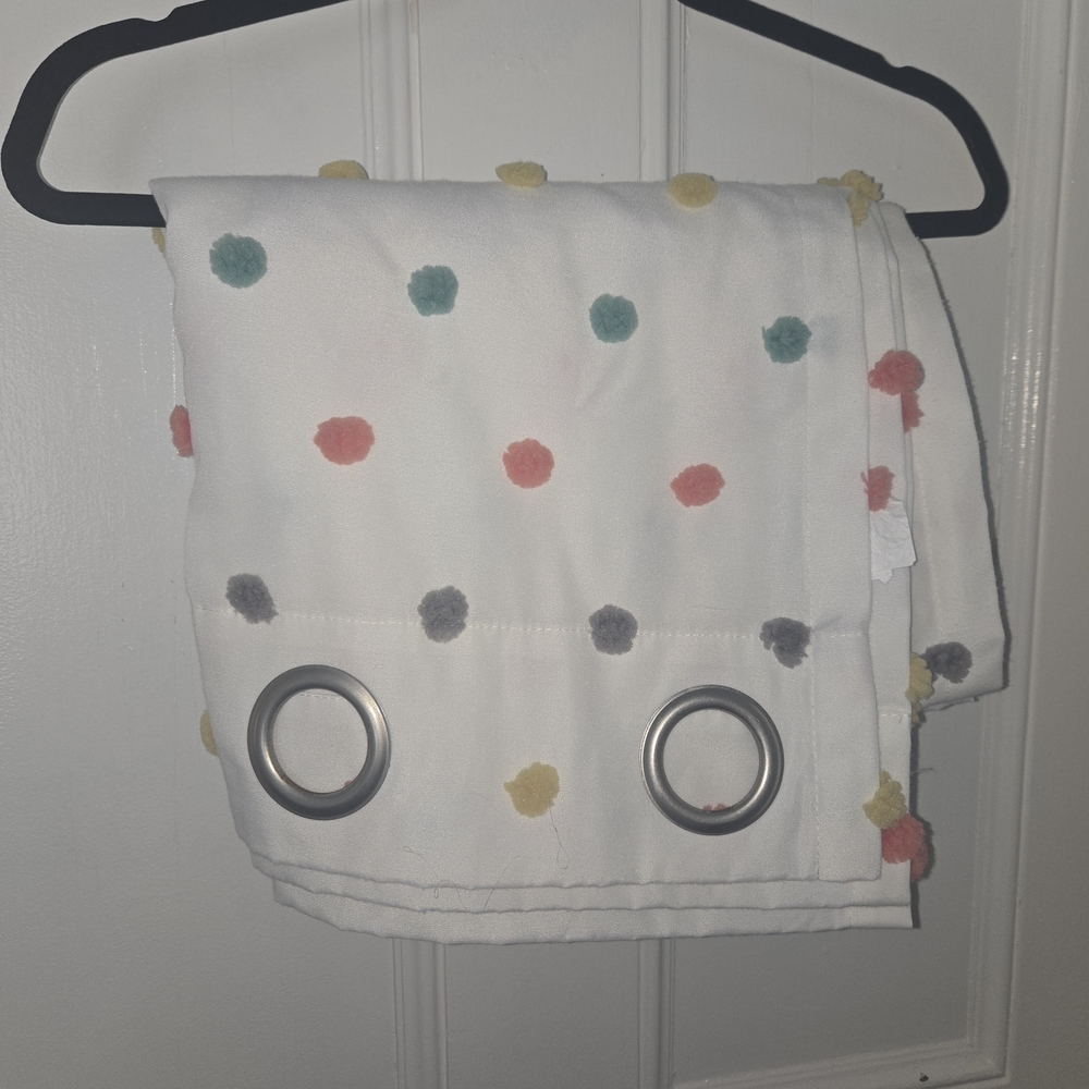Colorful Polka Dot Curtain with Grommets